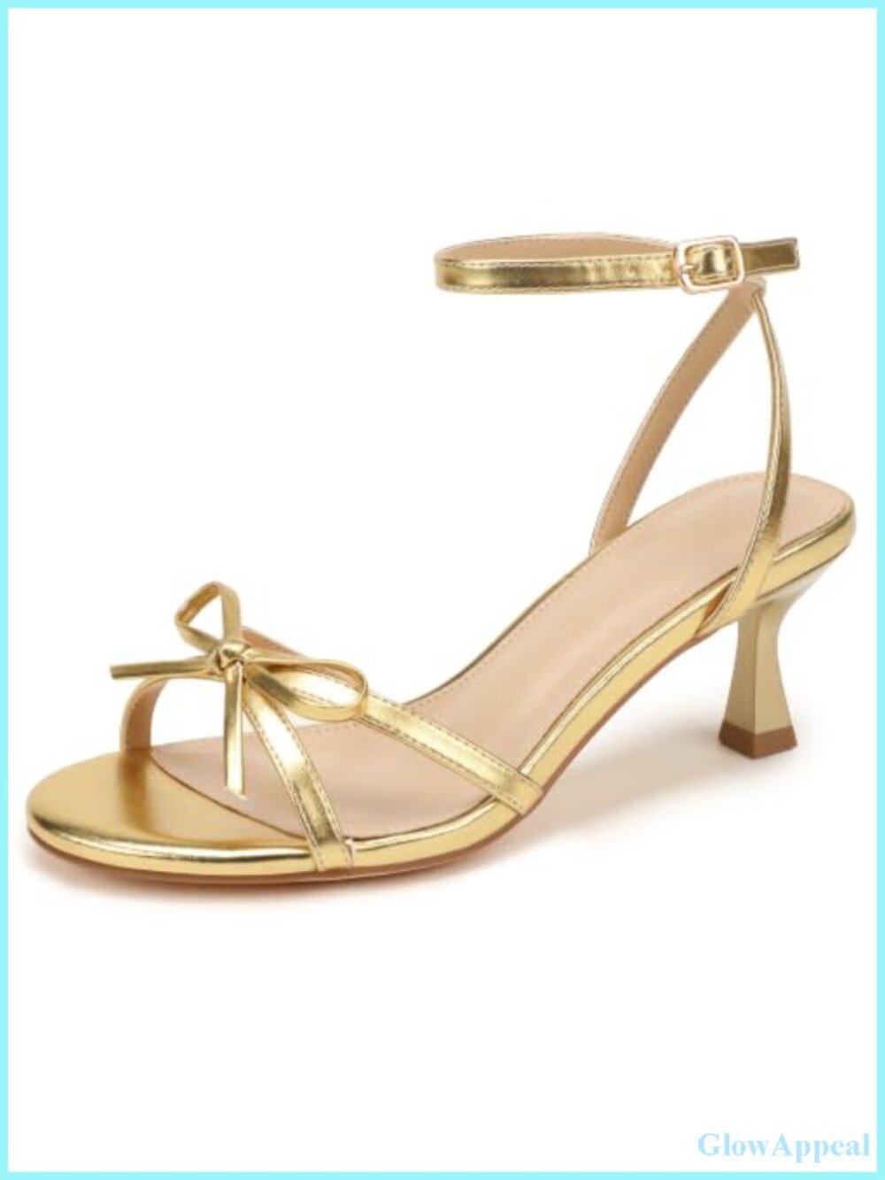 Bow Kitten Heels Low Slingback Strappy Short Small Heeled Sandals